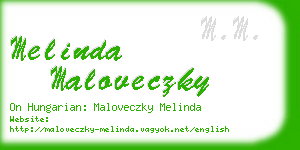 melinda maloveczky business card
